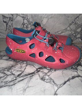 Keen Rio Size 2 Pink Blue Girls Sandals 1012699 Honeysuckle Closed-Toe Comfort